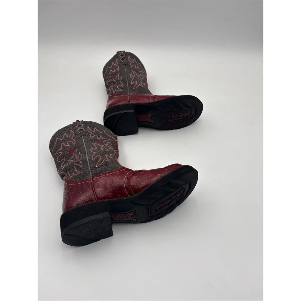 Ariat Boots Womens Size 6 B ProBaby Ostrich Print Red & Grey 16708 - Picture 8 of 9